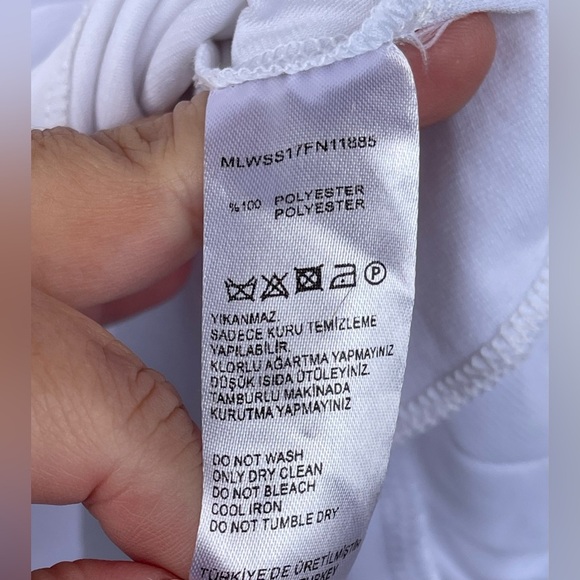 raisa vanessa trendyol white pleated lace embroidered mini dress size 36/6 - Picture 14 of 16